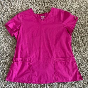 Hot Pink Dickies Scrub Top